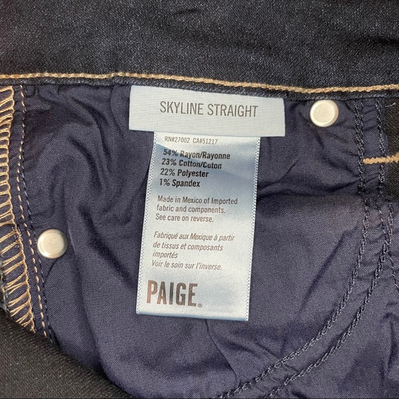 Paige Skyline Straight Straight Leg Denim Jeans - Picture 5 of 11